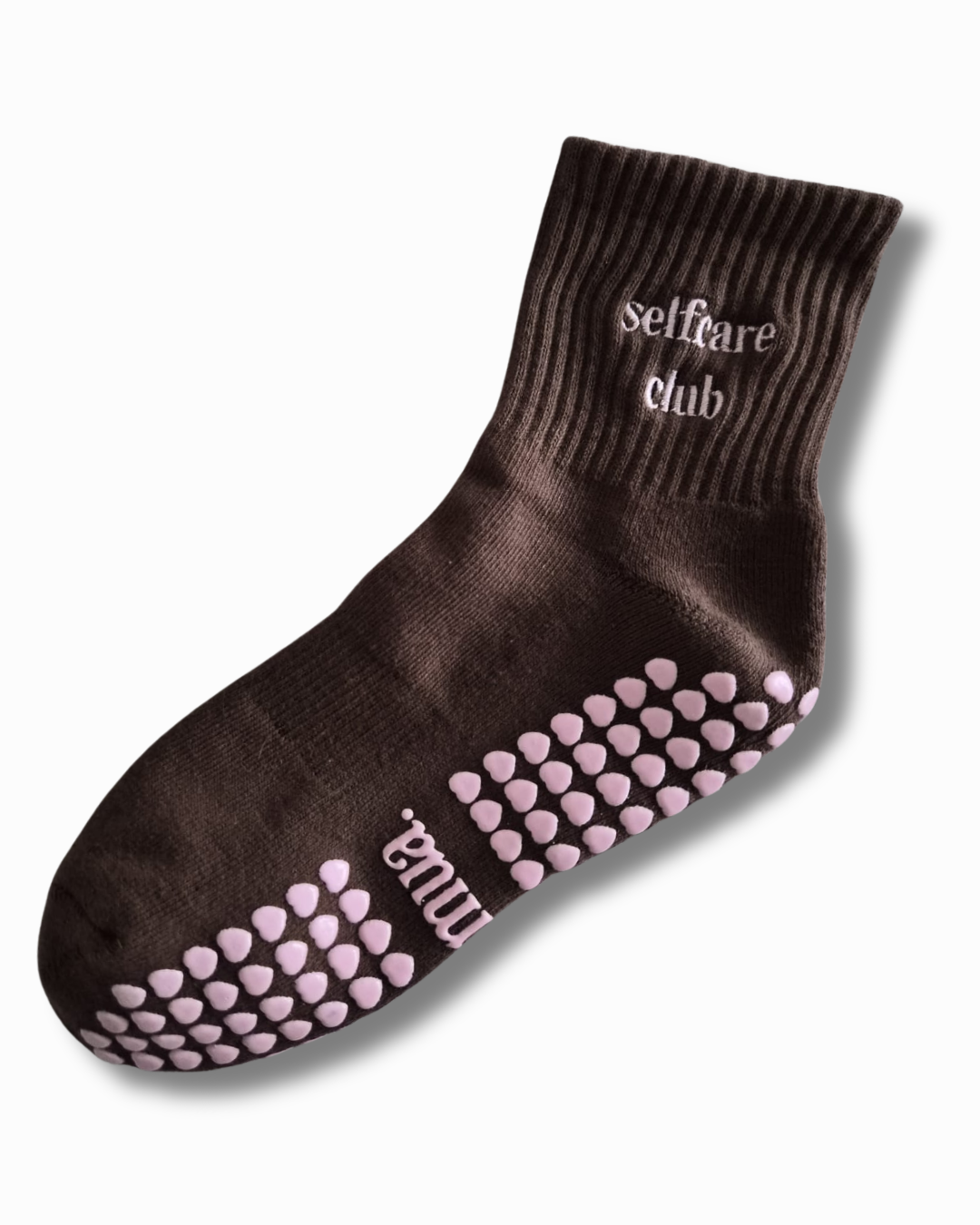 Grip Socks - Cappuccino & Peonies